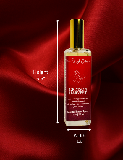 Crafted by a scripture-inspired ministry, the Crimson Harvest room spray from the Verses of Light Collection blends premium fragrance oils with gentle misting power to refresh your space with encouragement, peace, and faith-filled aroma.