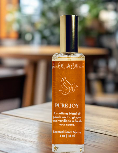 Crafted by a scripture-inspired ministry, the Pure Joy room spray from the Verses of Light Collection blends premium fragrance oils with gentle misting power to refresh your space with encouragement, peace, and faith-filled aroma.