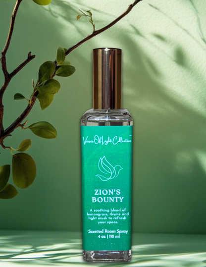 Crafted by a scripture-inspired ministry, the Zion’s Bounty room spray from the Verses of Light Collection blends premium fragrance oils with gentle misting power to refresh your space with encouragement, peace, and faith-filled aroma.