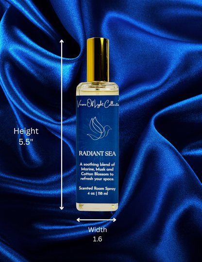 Crafted by a scripture-inspired ministry, the Radiant Sea room spray from the Verses of Light Collection blends premium fragrance oils with gentle misting power to refresh your space with encouragement, peace, and faith-filled aroma.