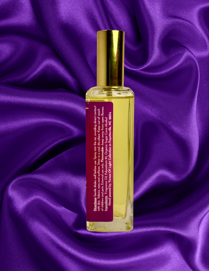 Crafted by a scripture-inspired ministry, the Royal Essence room spray from the Verses of Light Collection blends premium fragrance oils with gentle misting power to refresh your space with encouragement, peace, and faith-filled aroma.